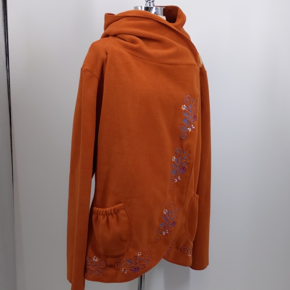 Greater Good hooded embroidered jacket-sz XXL